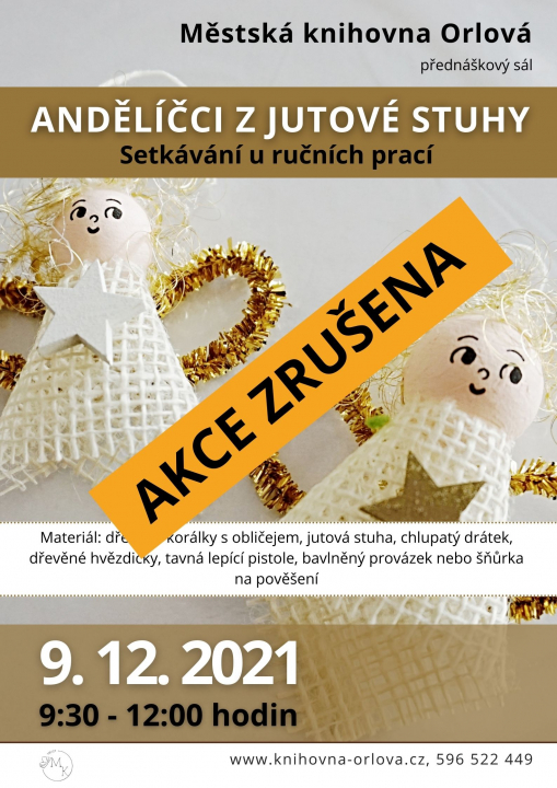Andělíčci z jutové stuhy - zrušeno