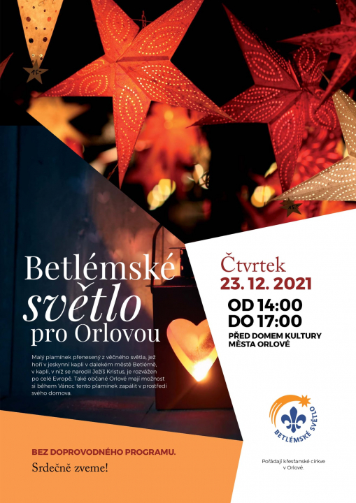 Betlémské světlo pro Orlovou