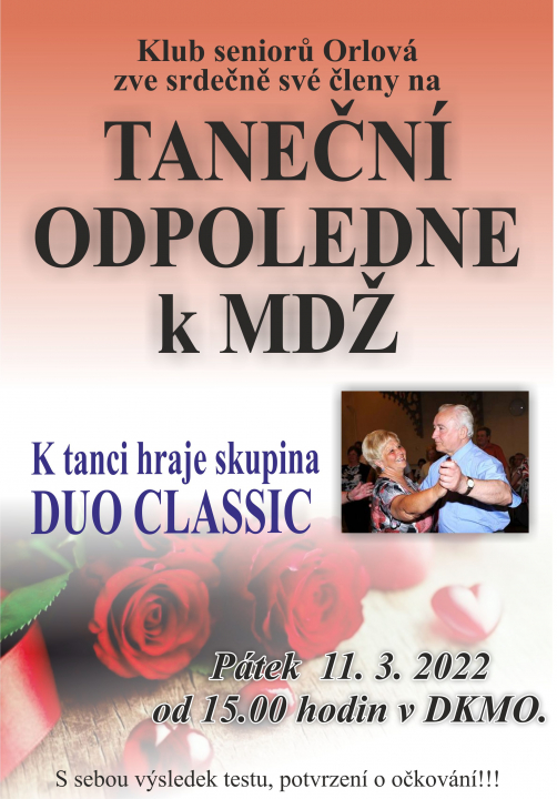 TANEČNÍ ODPOLEDNE K MDŽ