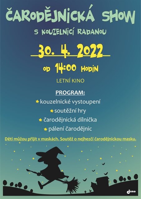 Čarodějnická show s kouzelnicí Radanou