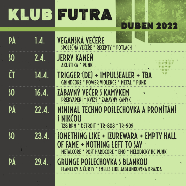 Klub Futra - duben