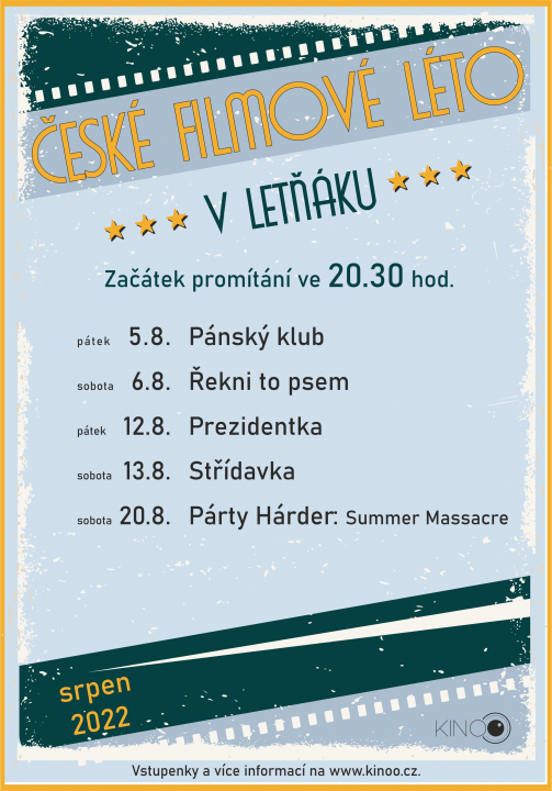 České filmové léto v Letňáku!