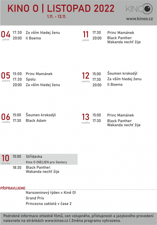Kino O / listopad 2022