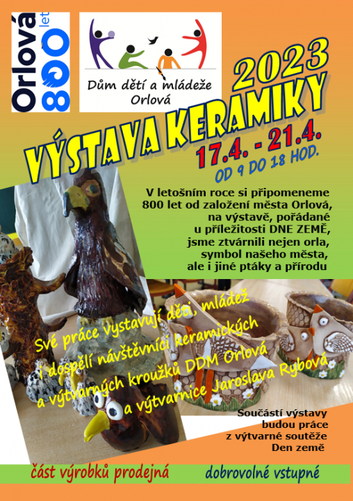 Výstava keramiky v DDM Orlová