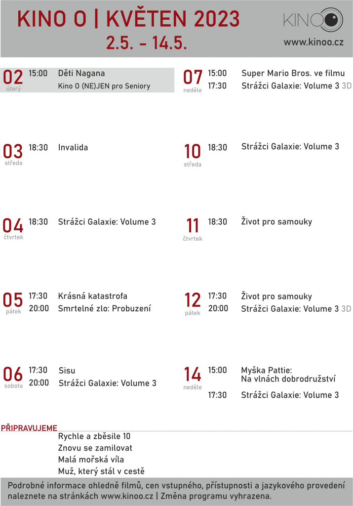 Kino O / květen 2023