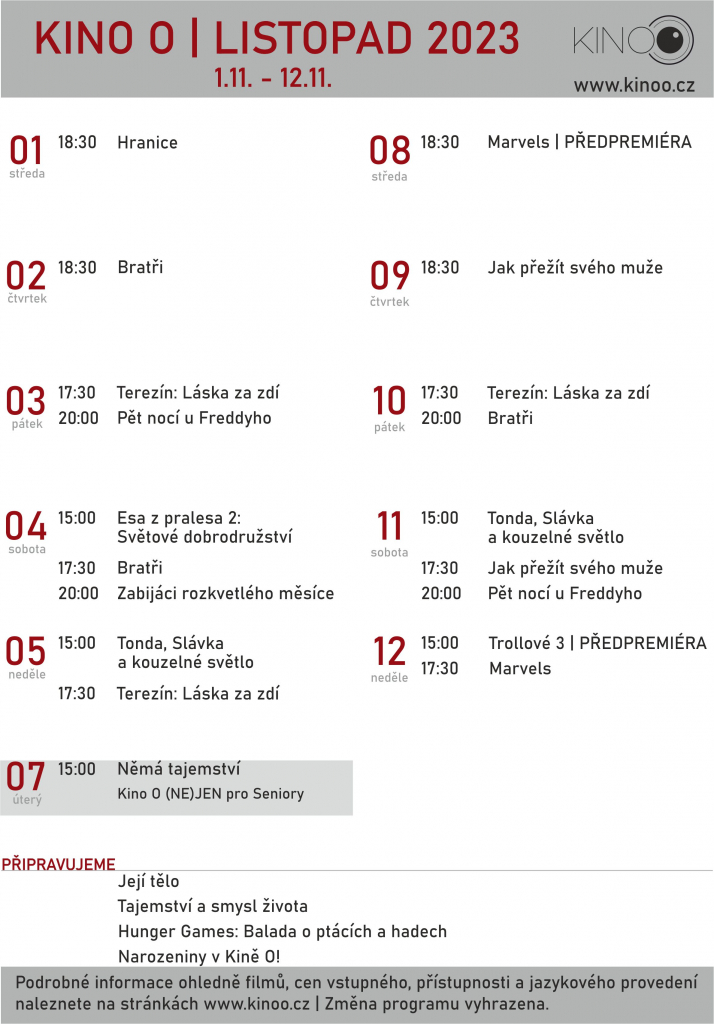 Kino O / listopad 2023