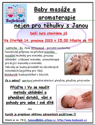 Baby masáže a aromaterapie