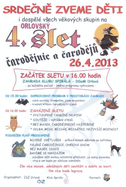 Orlovský 4. slet čarodějnic  a čarodějů