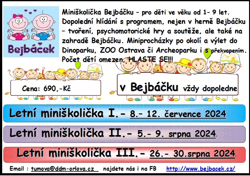 MINIŠKOLIČKA BEJBÁČKU