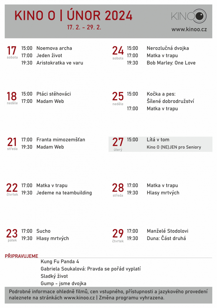 Kino O / únor 2023