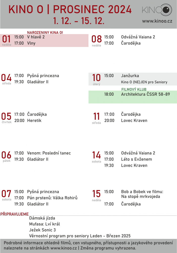Kino O prosinec