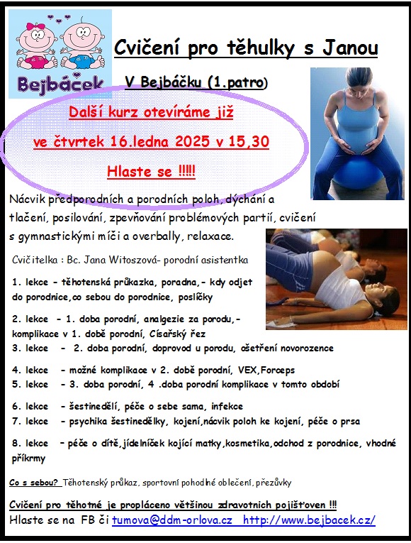 Cvičení pro těhulky s Janou