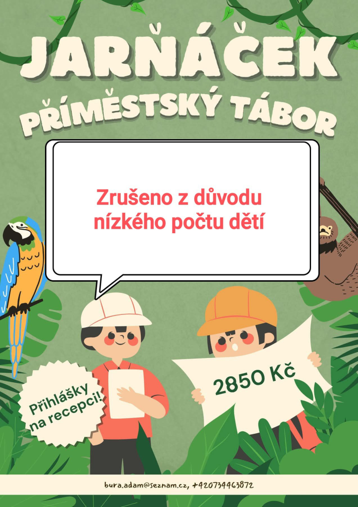 JARŇÁČEK - PŘÍMĚSTSKÝ TÁBOR