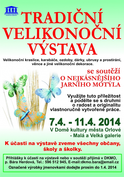 Tradiční velikonoční výstava se soutěží „O nejkrásnějšího jarního motýla“
