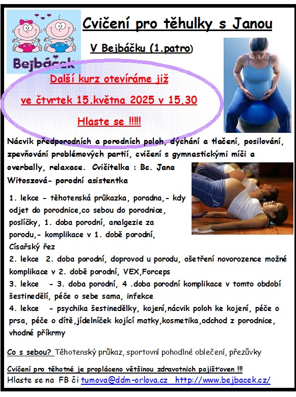 Cvičení pro těhulky s Janou