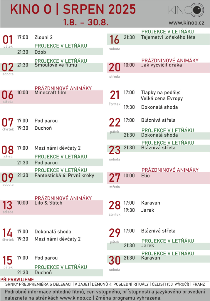 Kino O srpen