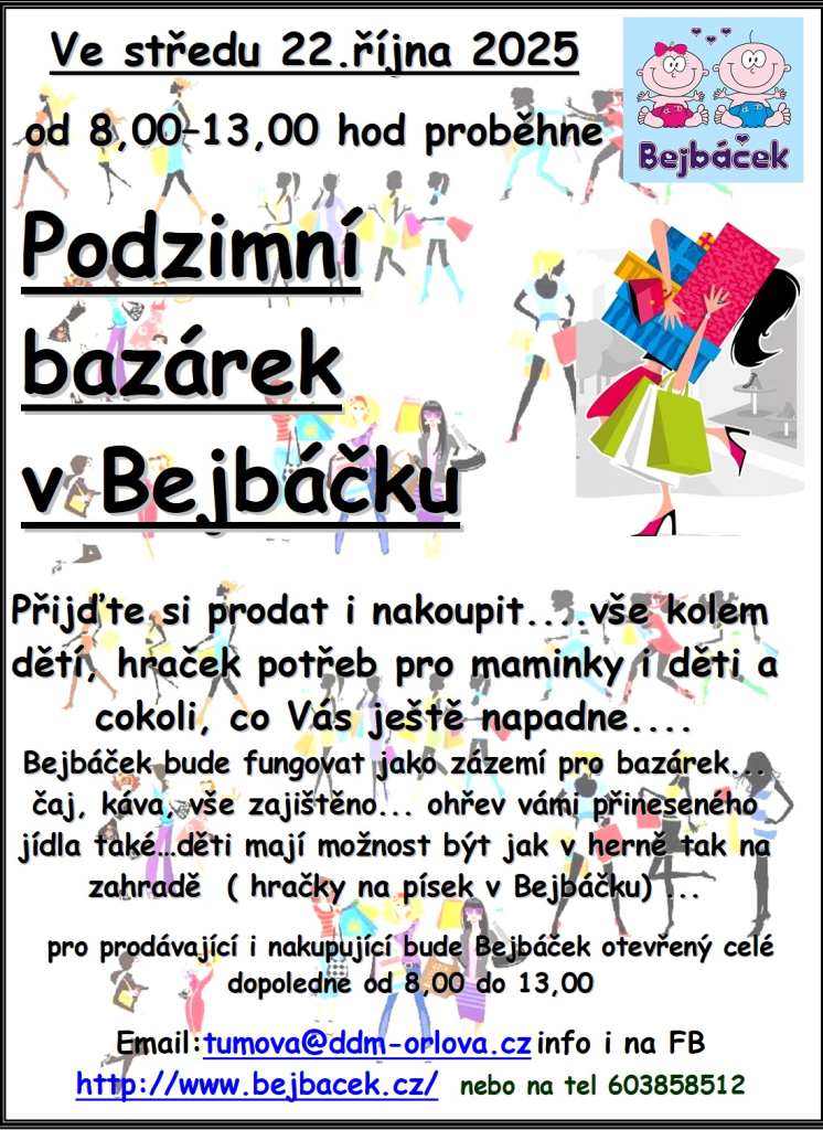 Podzimní bazárek v Bejbáčku