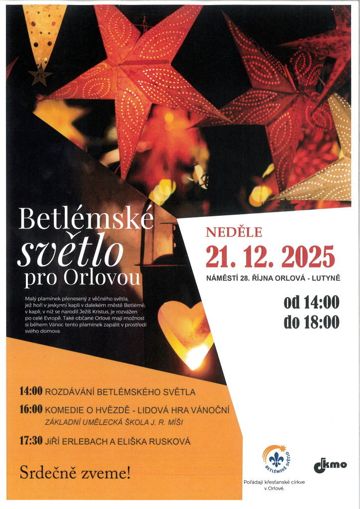 Betlémské světlo pro Orlovou