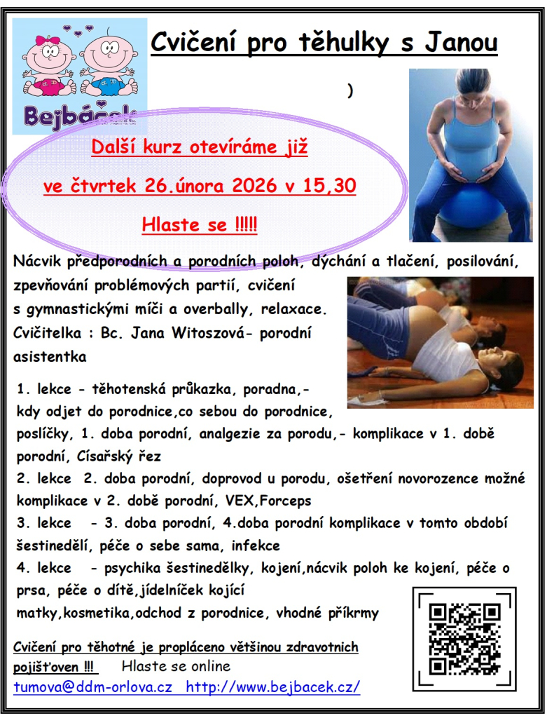 Cvičení pro těhulky s Janou