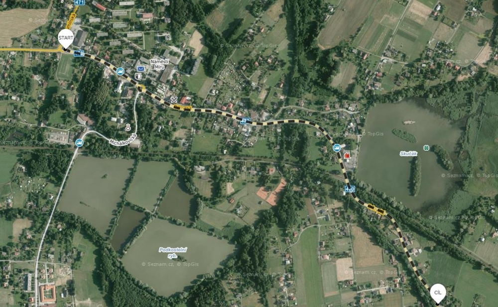 Upozornění na omezení silničního provozu v Rychvaldě