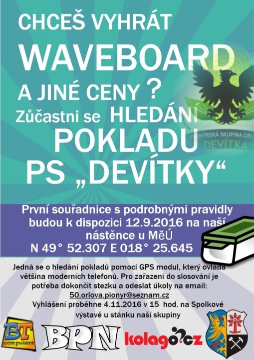 Hledání pokladu s Devítkou, aneb pionýři slaví 50
