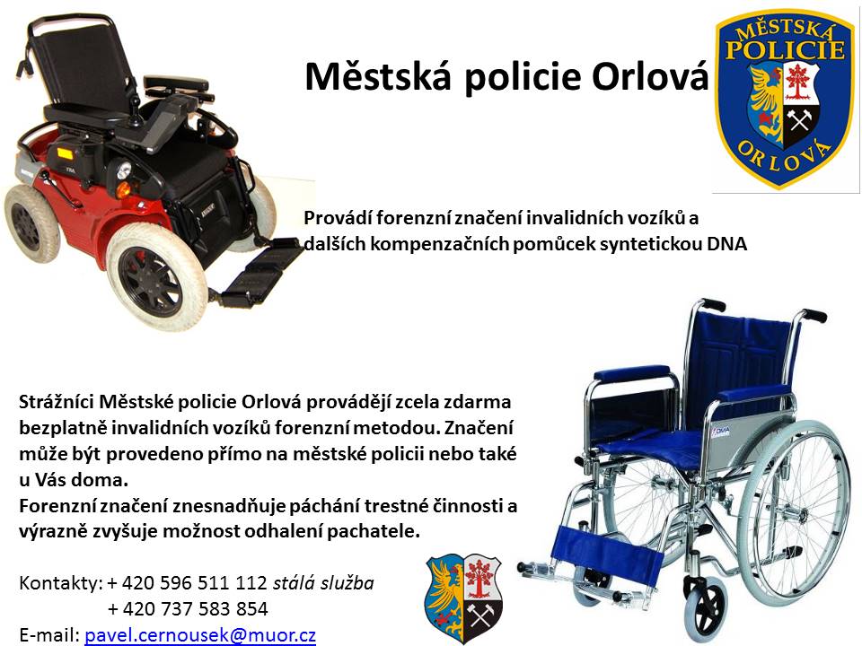 Městská policie označí občanům i invalidní vozíky