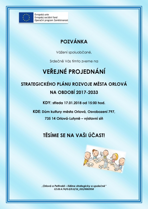Veřejné projednávání strategického plánu rozvoje města
