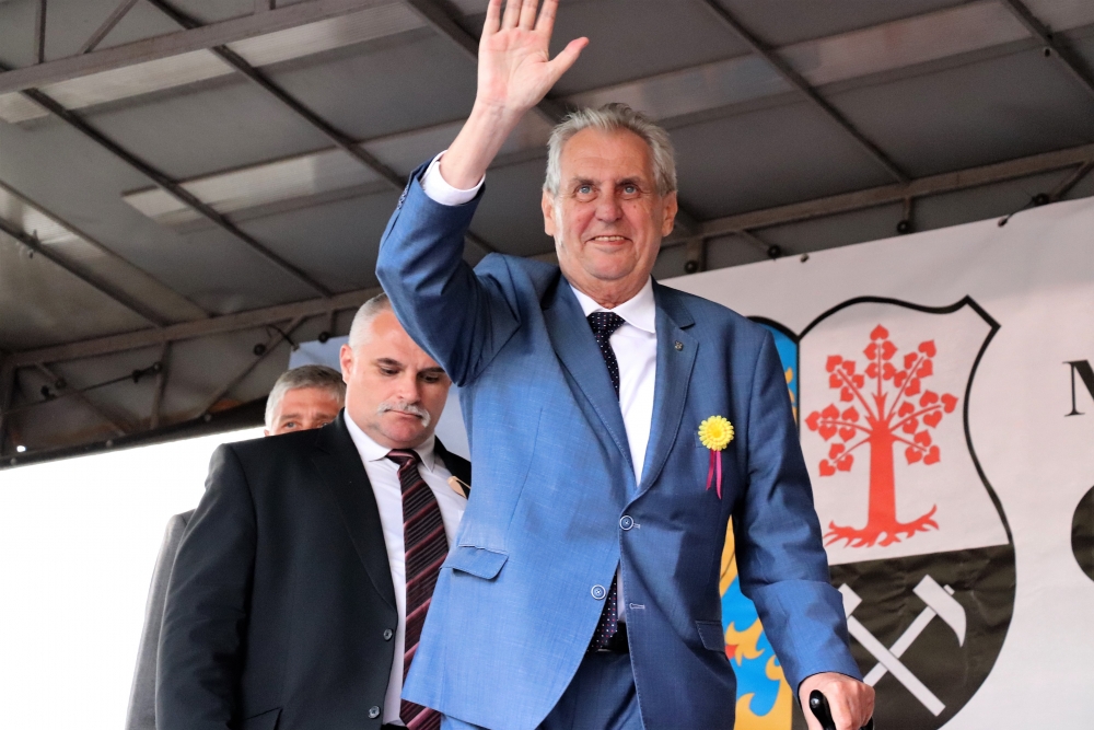 Prezident České republiky Miloš Zeman navštívil Orlovou