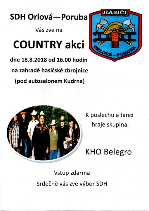 SDH Orlová-Poruba pořádá Country akci