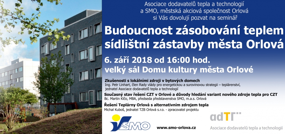 SEMINÁŘ O AKTUÁLNÍM DĚNÍ V OBLASTI ZÁSOBOVÁNÍ TEPLEM