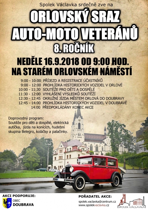 SRAZ AUTO-MOTO VETERÁNŮ ve staré Orlové