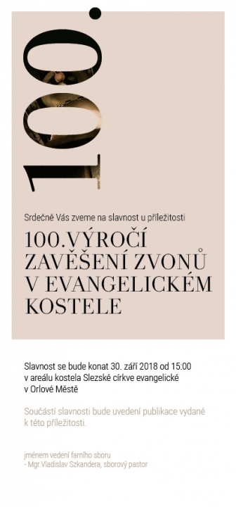 100. výročí zavěšení zvonů v Orlové