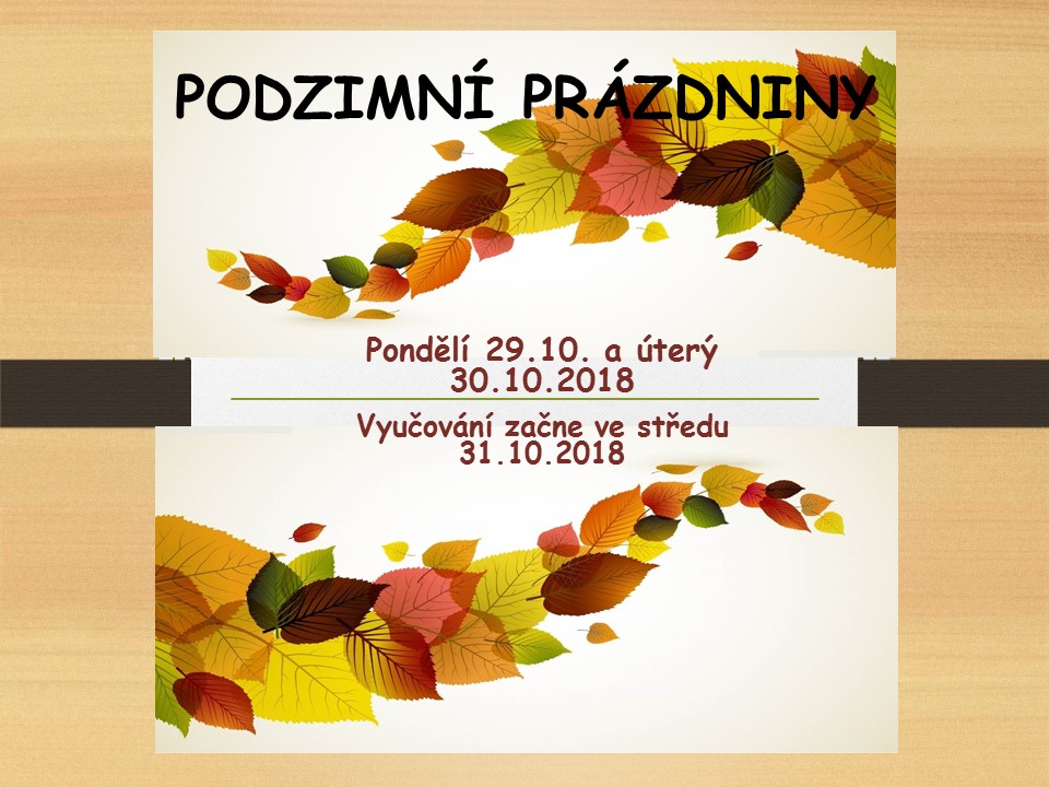 Podzimní prázdniny
