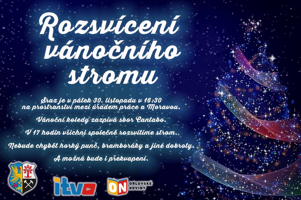 Srdečně zveme na rozsvícení vánočního stromu a zahájení adventního času