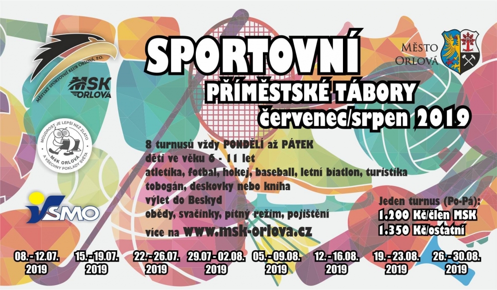MSK Orlová chystá SPORTOVNÍ PŘÍMĚSTSKÉ TÁBORY