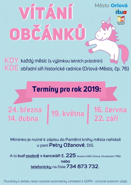 VÍTÁNÍ OBČÁNKŮ