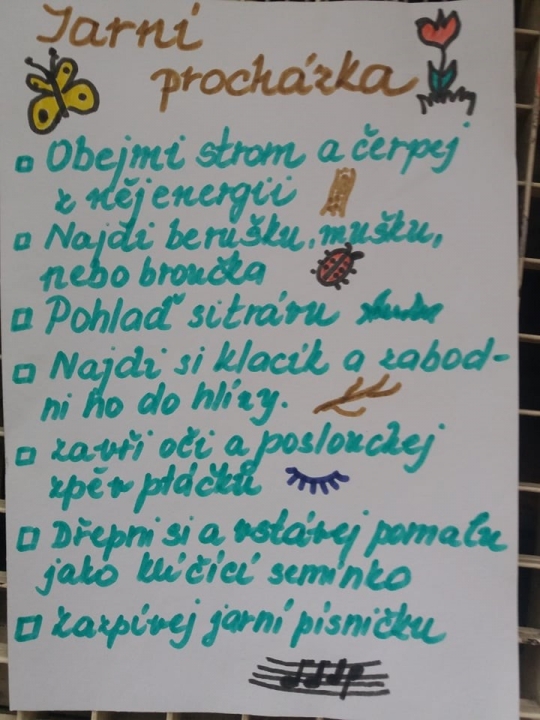 MŠ Na Vyhlídce - Jarní procházka dětí