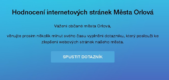 HODNOCENÍ INTERNETOVÝCH STRÁNEK MĚSTA ORLOVÁ