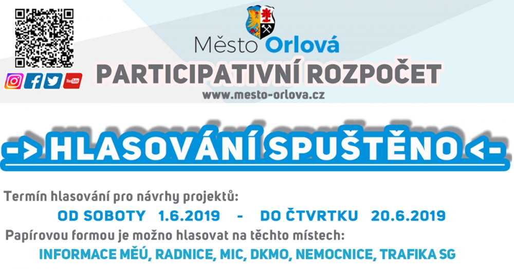 PARTICIPATIVNÍ ROZPOČET - HLASOVÁNÍ SPUŠTĚNO!
