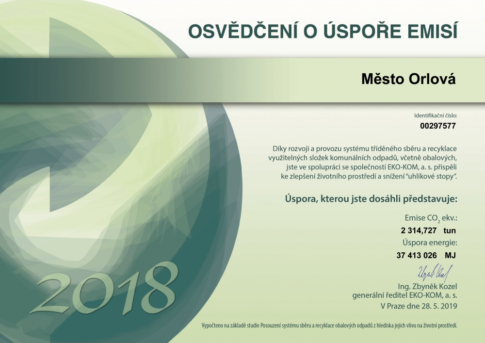 Osvědčení o úspoře emisí