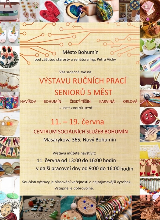 Výstava ručních prací seniorů pěti měst