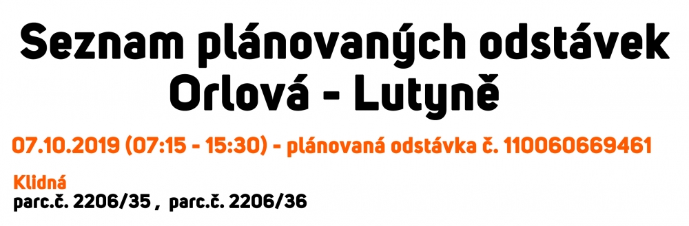 Přehled plánovaných odstávek na distribučním území společnosti ČEZ Distribuce, a. s.