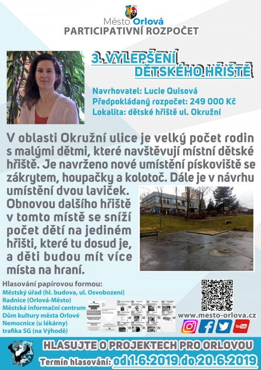 VYLEPŠENÍ DĚTSKÉHO HŘIŠTĚ NA ULICI OKRUŽNÍ