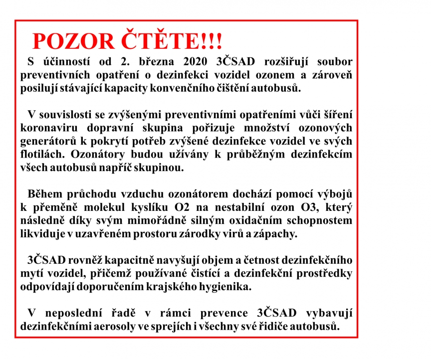 PREVENTIVNÍ OPATŘENÍ PROTI ŠÍŘENÍ KORONAVIRU