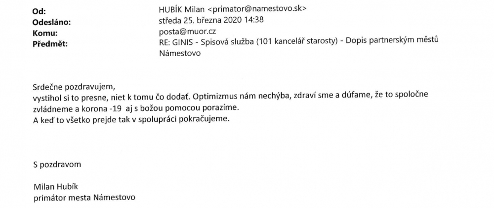 SPOLEČNĚ TO ZVLÁDNEME A KORONU-19 I S BOŽÍ POMOCÍ PORAZÍME