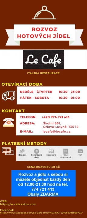 Rozvoz hotových jídel - Le Café