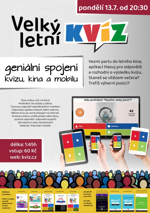 GENIÁLNÍ SPOJENÍ KVÍZU, KINA A MOBILU V LETŇÁKU