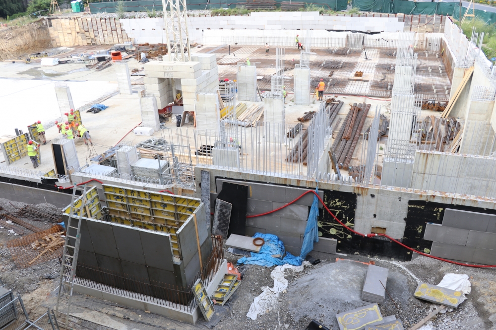 Stavba nového centra města k datu 23.7.2020