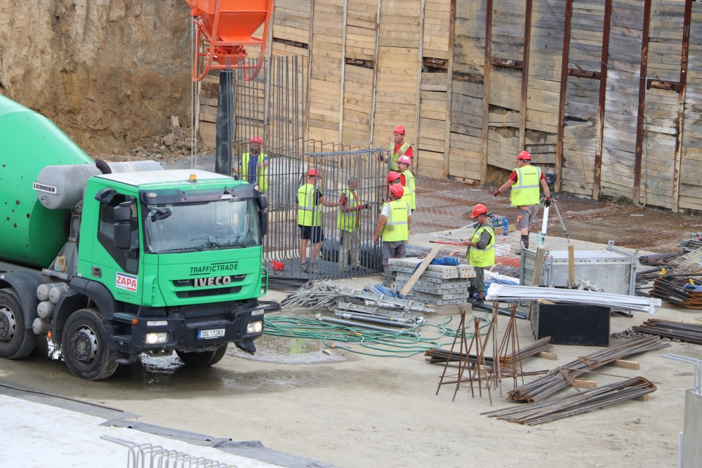 Páteční ráno na stavbě nového centra města (24.7.2020)