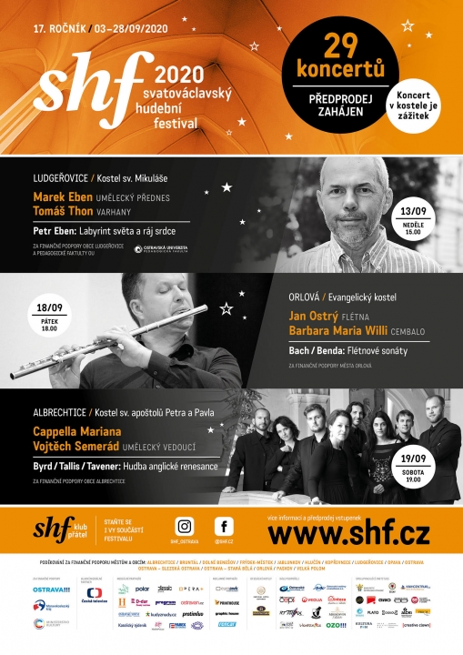 Svatováclavský hudební festival chystá v září 29 koncertů špičkových českých interpretů, do Orlové přiváží fenomenálního flétnistu Ostrého